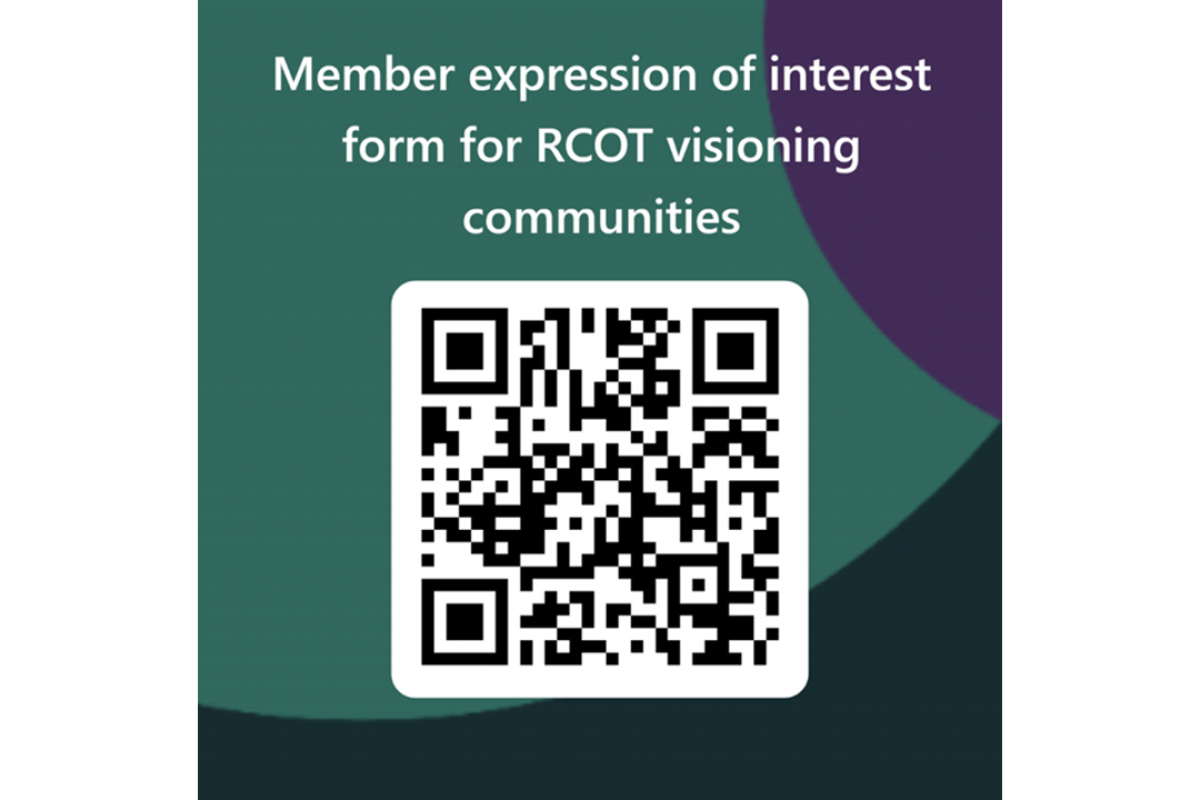 A QR code linking to the visioning communities EOI form