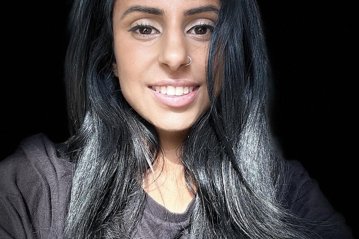 Photo of a girl with long black hair