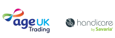 Age UK trading logo with Handicare by Savaria