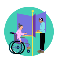 illustration of people voting