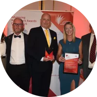 OT Sarah Gigg at last year's AHA Cymru ceremony