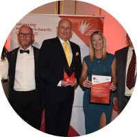 OT Sarah Gigg at last year's AHA Cymru ceremony