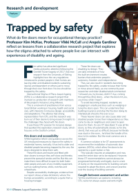 Trapped by safety – OTnews Aug/Sep page