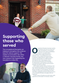 Supporting those who served - OTnews Aug/Sep page