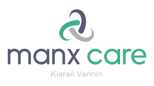 Manx Care logo with subtitle in Manx 