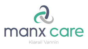 Manx Care logo with subtitle in Manx 
