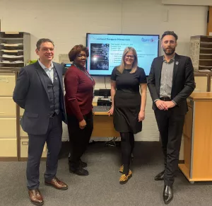 Neil Carnegie, Odeth Richardson, Emma Barnes and Gary Waltham standing for a photo