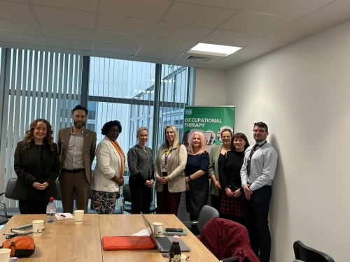 Cliona, Gary, Odeth and Nikki meeting with Julie Smyth, Maria Hilditch, Caroline Baisley, Karen Walls and Patrick Conwell from each of the five HSC Trusts in Northern Ireland 