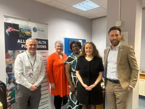Gary, Odeth and Cliona with Professor Michelle Tennyson, Chief AHP officer