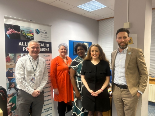 Gary, Odeth and Cliona with Professor Michelle Tennyson, Chief AHP officer