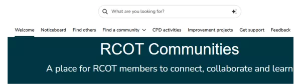 RCOT Communities search bar
