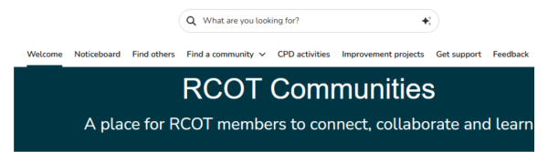 RCOT Communities search bar